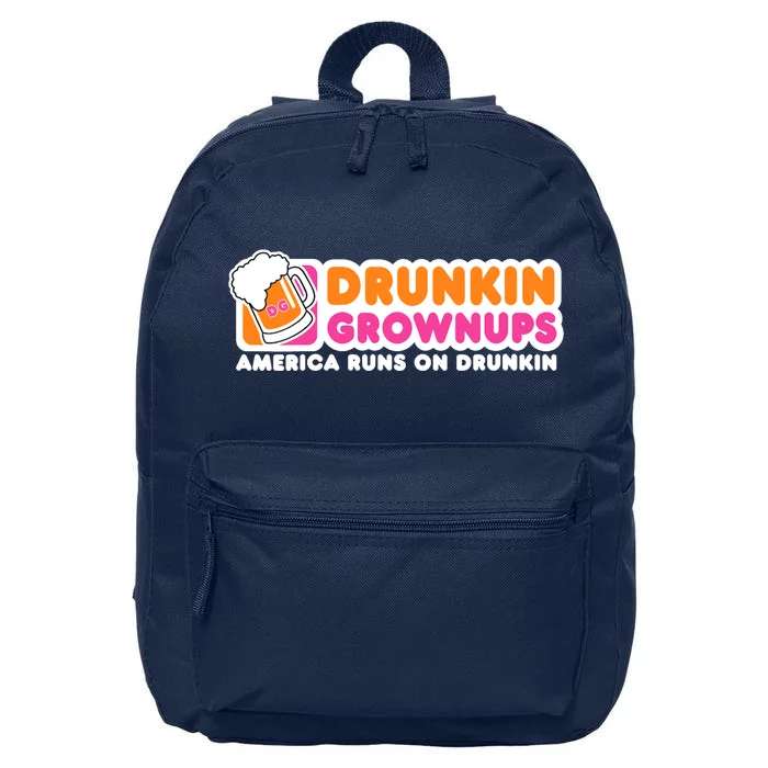 Wo Drunkin Grownups Adult Party Sarcastic Gift Drinking V-Neck 16 in Basic Backpack