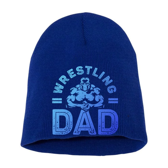 Wrestling Dad Gift Wrestle Lover Daddy Wrestler Gift Short Acrylic Beanie