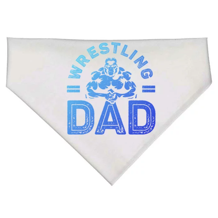 Wrestling Dad Gift Wrestle Lover Daddy Wrestler Gift USA-Made Doggie Bandana