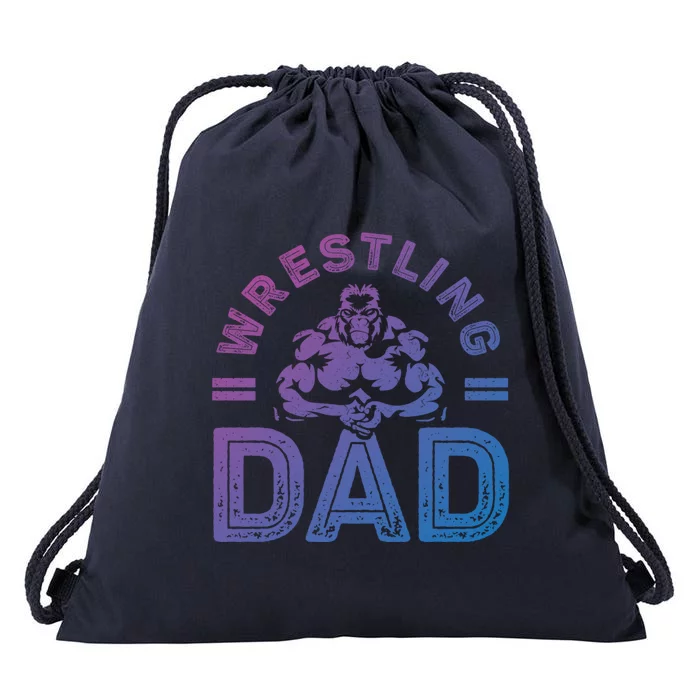 Wrestling Dad Gift Wrestle Lover Daddy Wrestler Gift Drawstring Bag