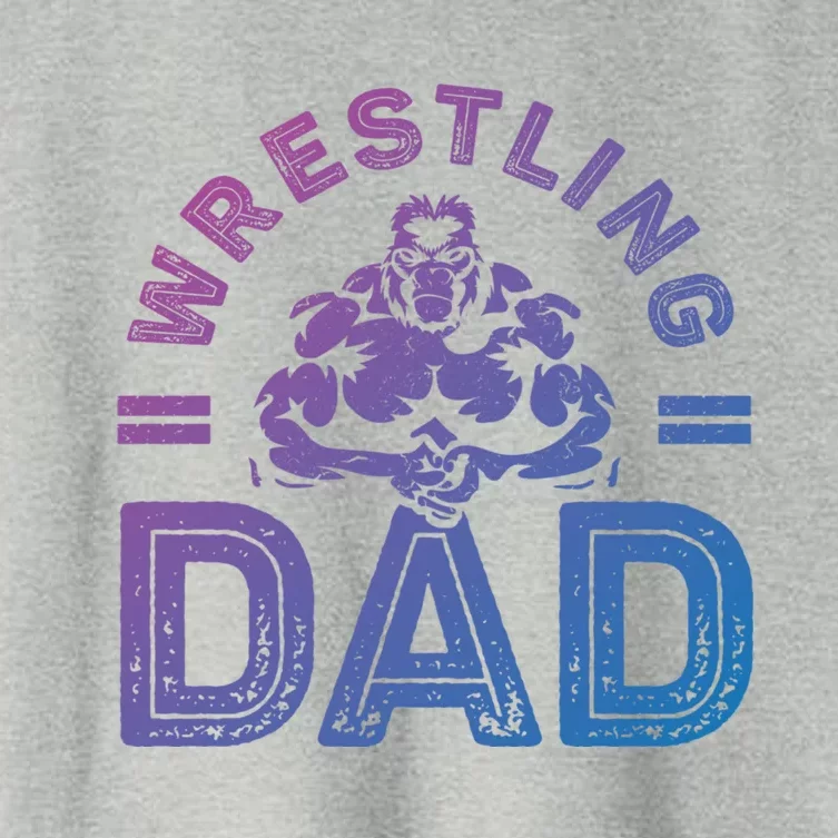 Wrestling Dad Gift Wrestle Lover Daddy Wrestler Gift Women's Crop Top Tee