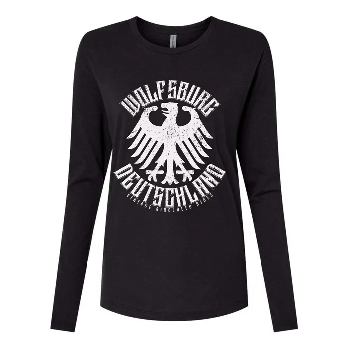 Wolfsburg Deutschland Germany Vintage Air Cooled Rides Womens Cotton Relaxed Long Sleeve T-Shirt