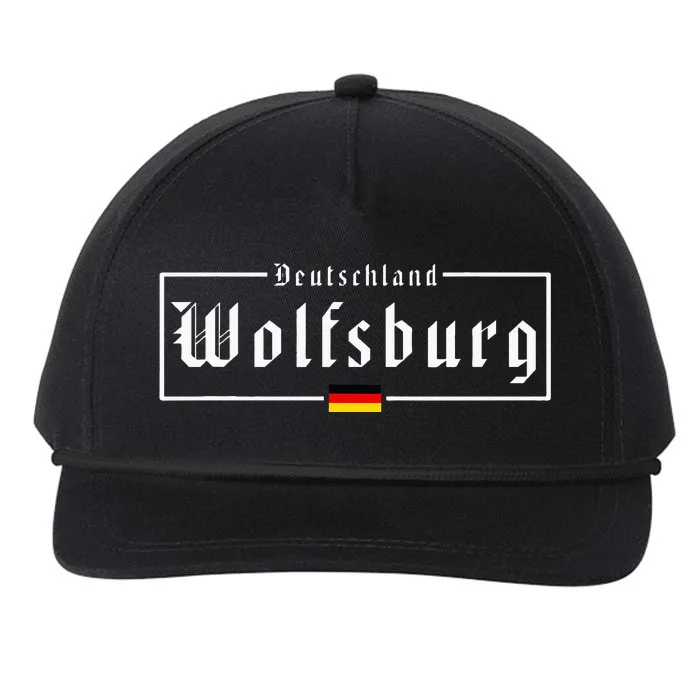 Wolfsburg Deutschland Germany German Flag Snapback Five-Panel Rope Hat