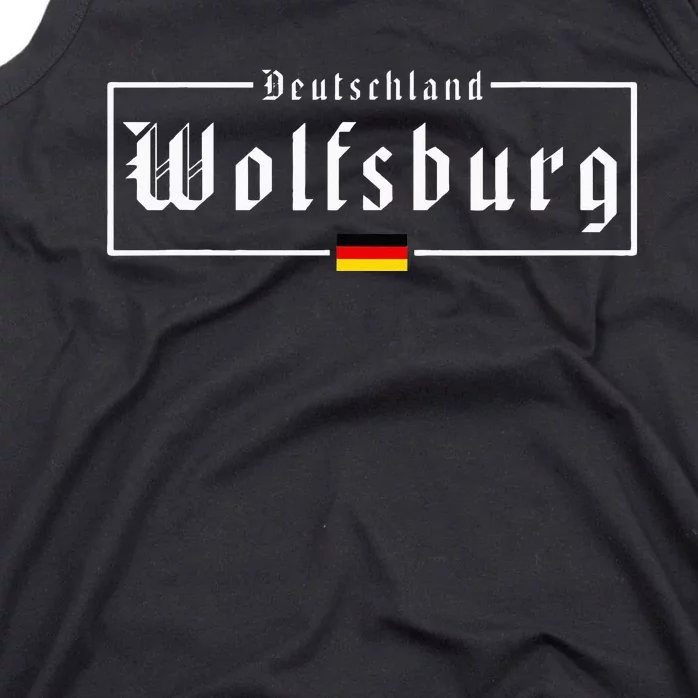 Wolfsburg Deutschland Germany German Flag Tank Top