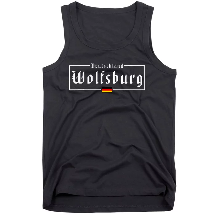 Wolfsburg Deutschland Germany German Flag Tank Top