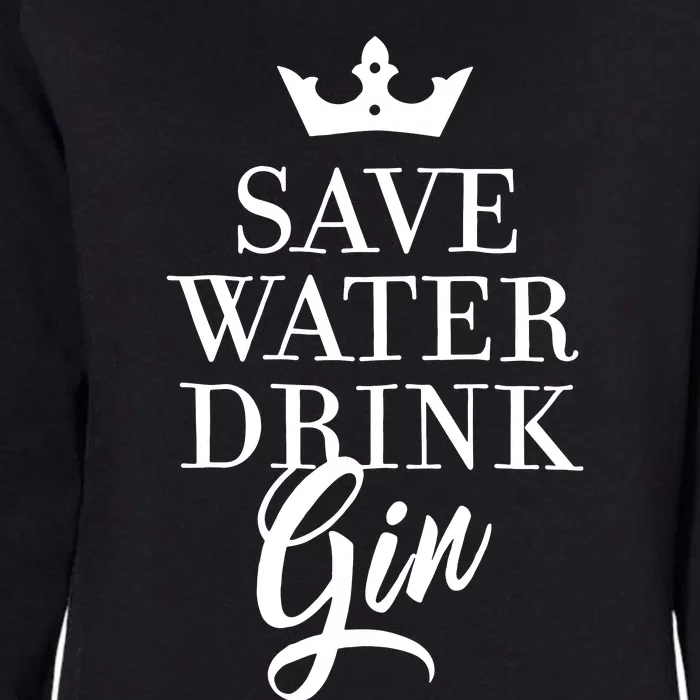 Water Drink Gin Womens California Wash Sweatshirt