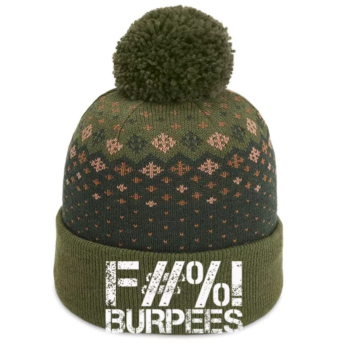 Workout Design Gym Fuck Burpees Workout The Baniff Cuffed Pom Beanie