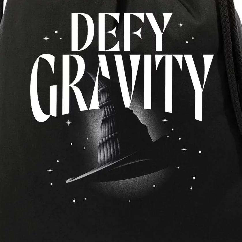 Wicked Defy Gravity Distressed Hat Poster Drawstring Bag