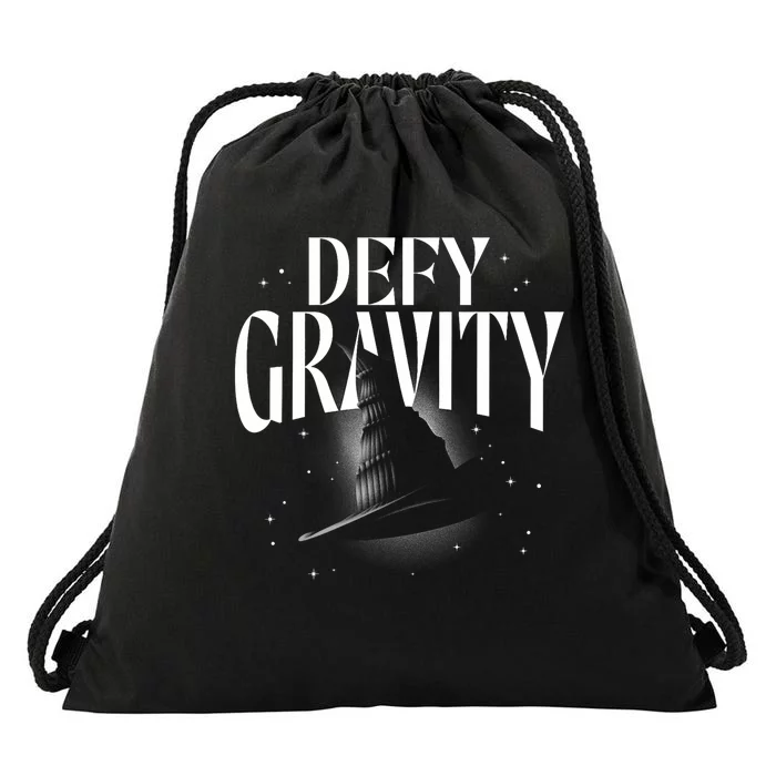 Wicked Defy Gravity Distressed Hat Poster Drawstring Bag