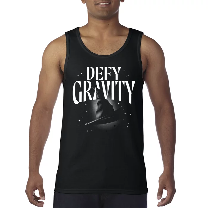 Wicked Defy Gravity Distressed Hat Poster Tank Top