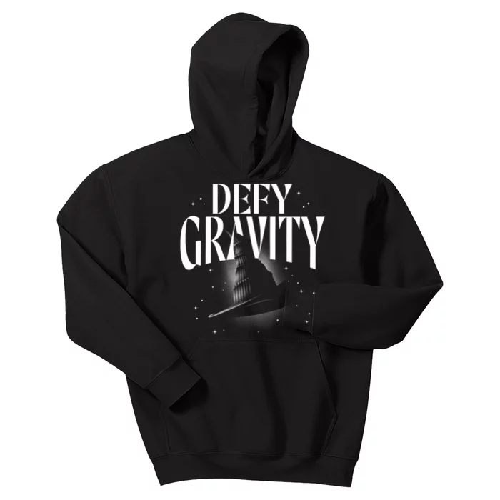 Wicked Defy Gravity Distressed Hat Poster Kids Hoodie