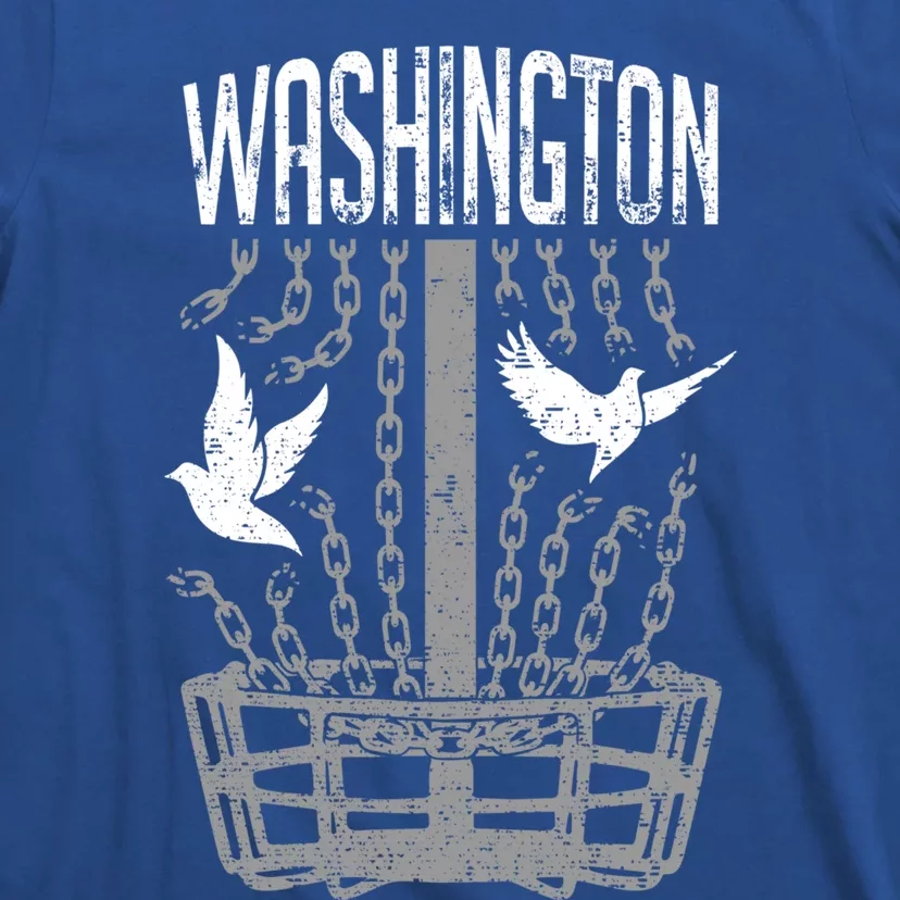 Washington Disc Golf Player Breaking Chains Birdie Gift T-Shirt