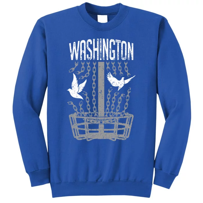 Washington Disc Golf Player Breaking Chains Birdie Gift Tall Sweatshirt