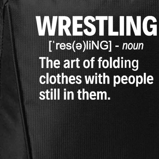 Wrestling Definition Great Gift City Backpack