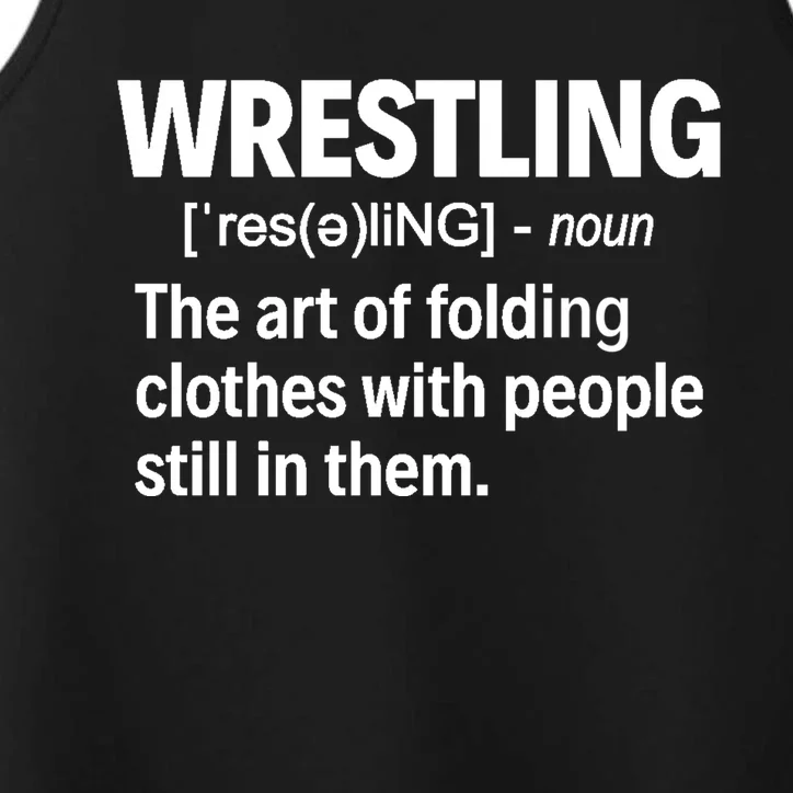 Wrestling Definition Great Gift Performance Tank