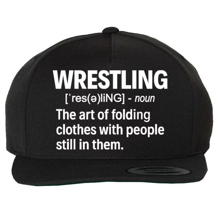 Wrestling Definition Great Gift Wool Snapback Cap