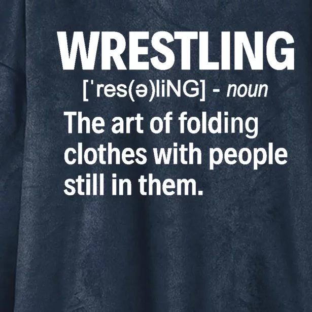 Wrestling Definition Great Gift Hooded Wearable Blanket