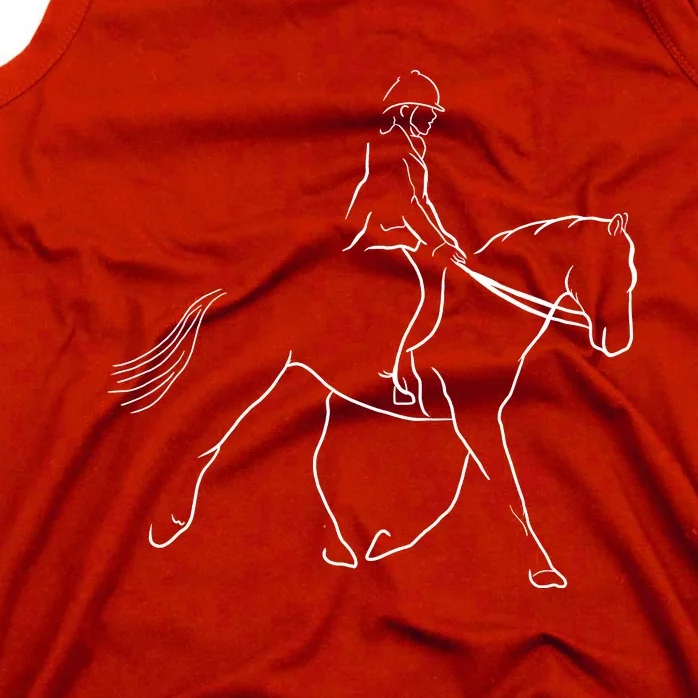 Womens Dressage Horse And Rider Equestrian Riding Tank Top