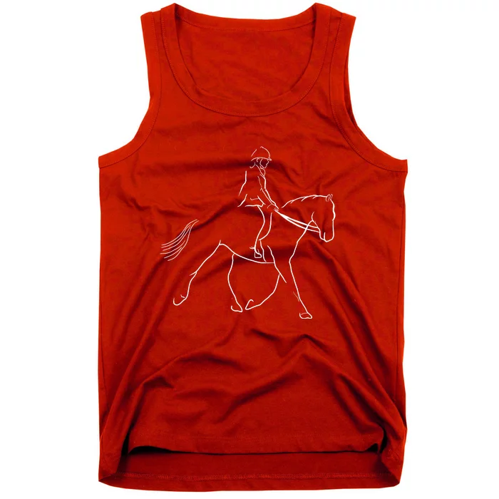 Womens Dressage Horse And Rider Equestrian Riding Tank Top