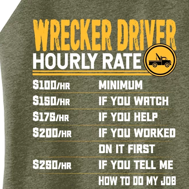 Wrecker Driver Hourly Rate Funny Wrecker Tow Truck Driver Women’s Perfect Tri Rocker Tank