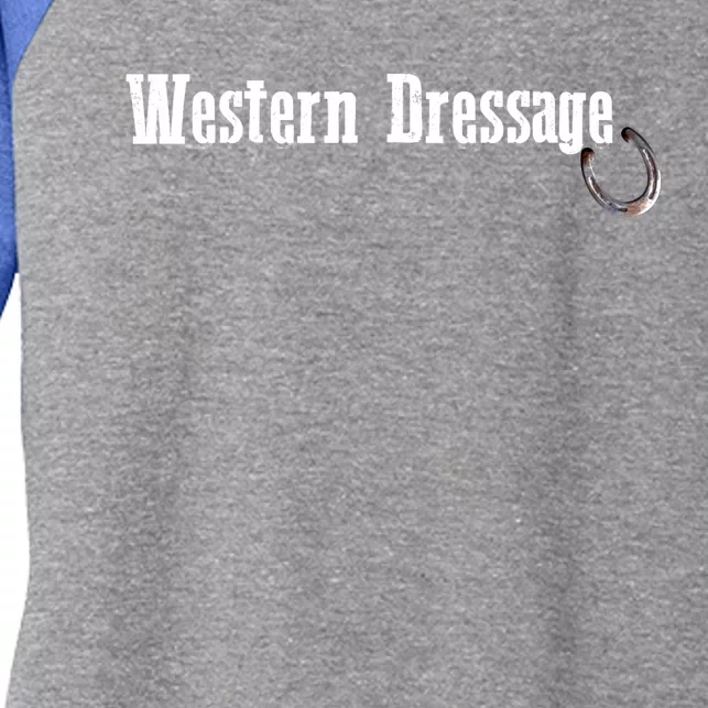 Western Dressage Horseback Riding Horse Mom Birthday Gift Women's Tri-Blend 3/4-Sleeve Raglan Shirt