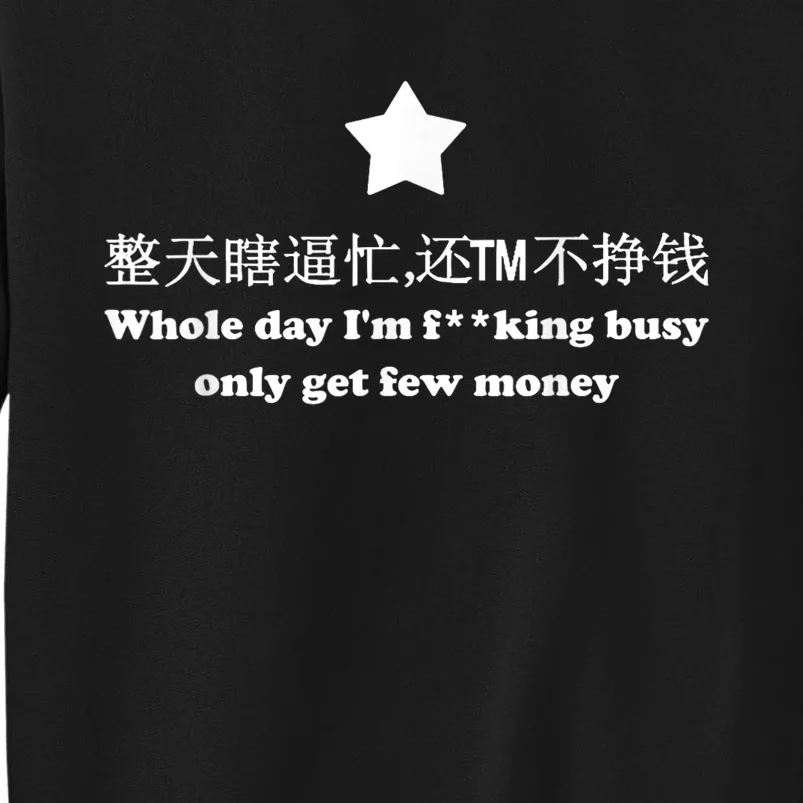 Whole Day Im Fcking Busy Only Get Few Money Funny Tall Sweatshirt