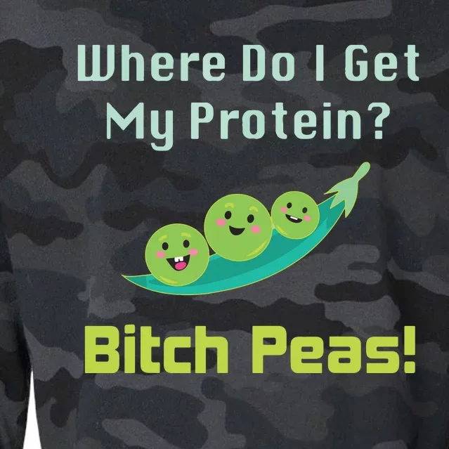 Where Do I Get My Protein B Peas Vegan Protein Gift Cropped Pullover Crew