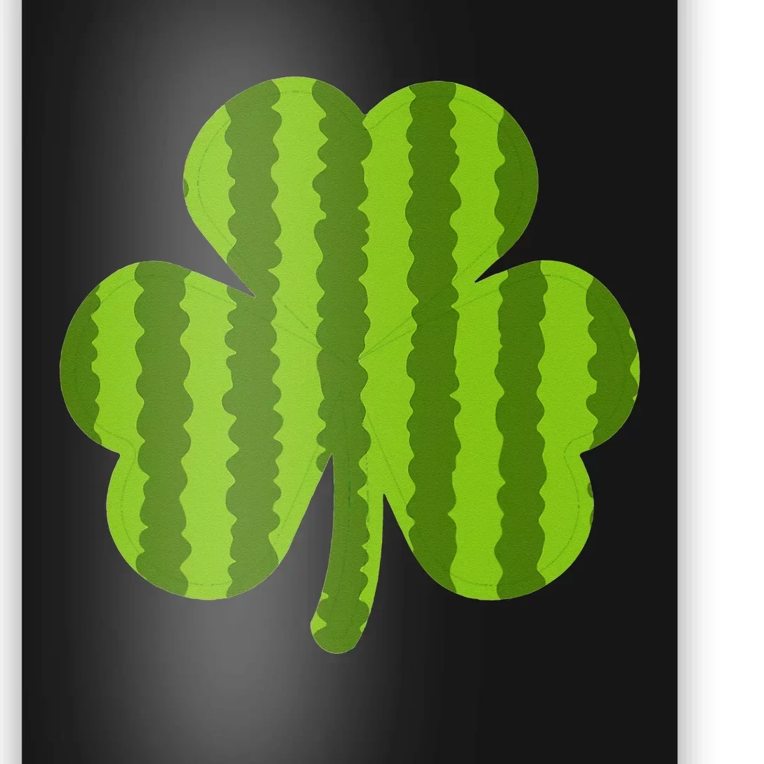 Watermelon Dad Irish Shamrock Green Lucky St Patricks Day Poster