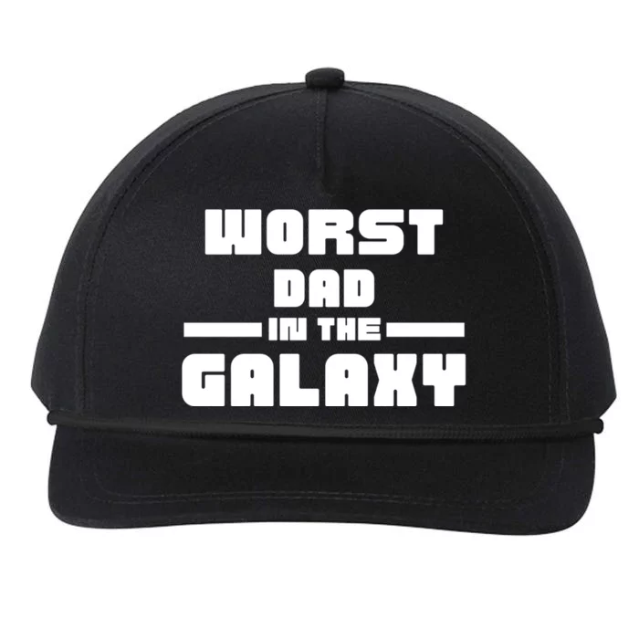 Worst Dad In The Galaxy Gift Snapback Five-Panel Rope Hat