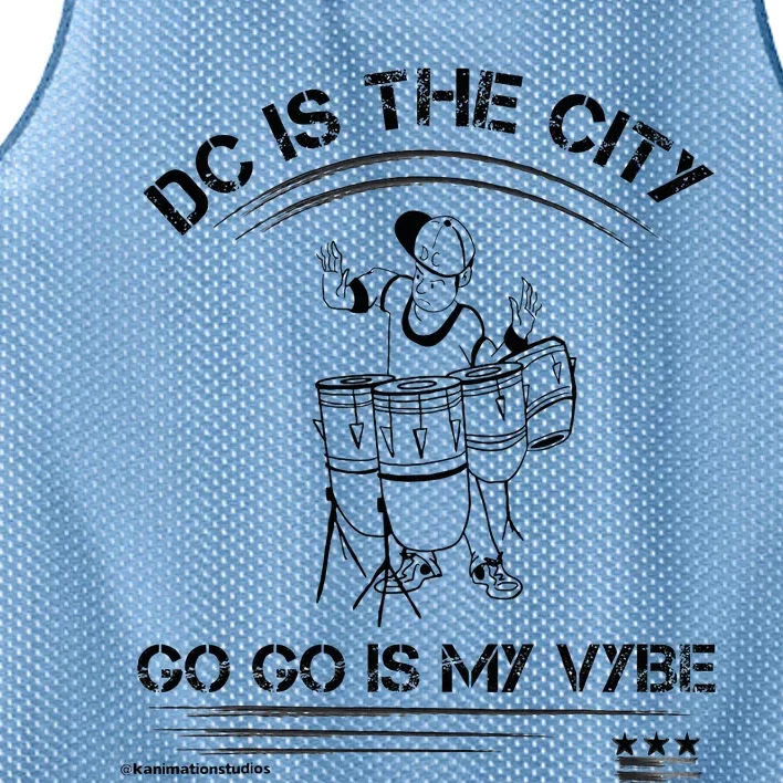 Washington Dc Is The City Go Go Is My Vybe Music Mesh Reversible Basketball Jersey Tank