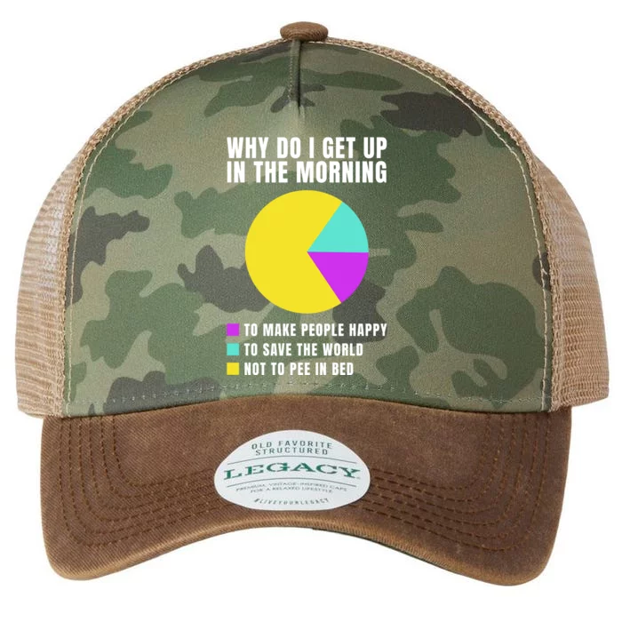 Why Do I Get Up In The Morning Funny I Have To Pee Legacy Tie Dye Trucker Hat