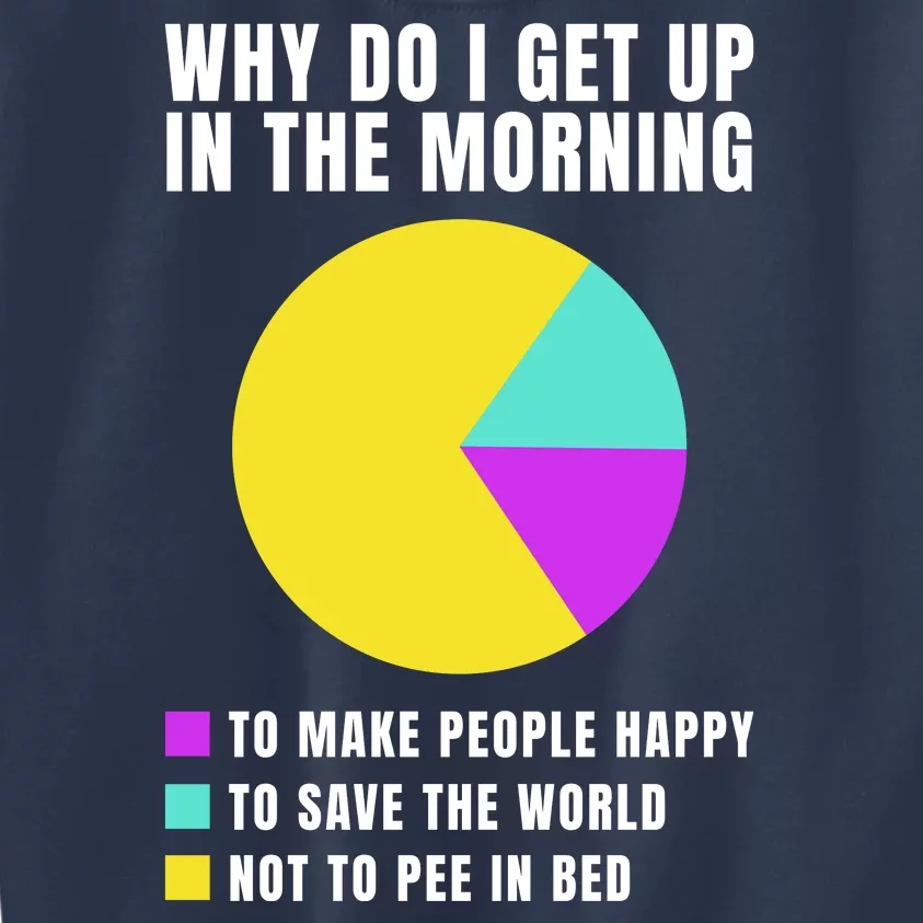 Why Do I Get Up In The Morning Funny I Have To Pee Kids Sweatshirt