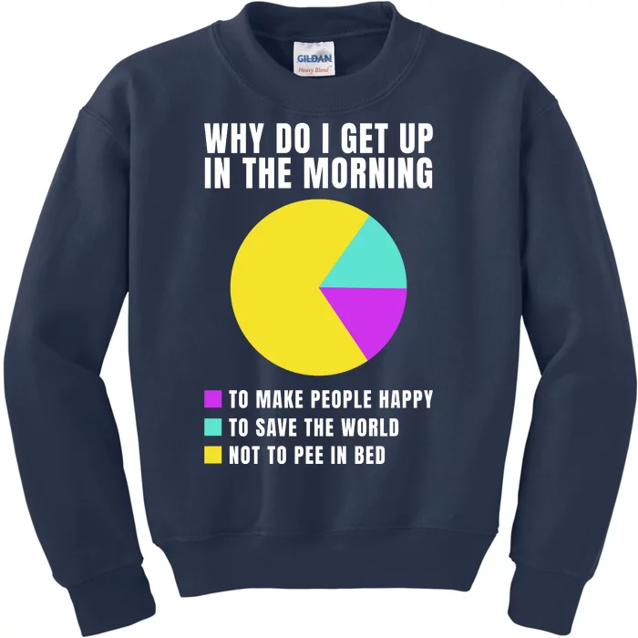 Why Do I Get Up In The Morning Funny I Have To Pee Kids Sweatshirt