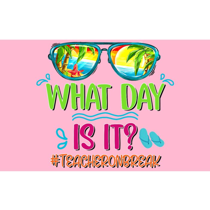 What Day Is It Teacher On Break Summer Vibes Funny Teacher Bumper Sticker