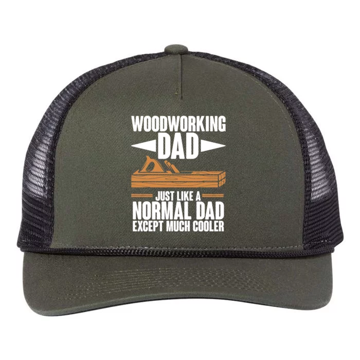 Woodworking Dad Just Like A Normal Dad Except Much Cooler Retro Rope Trucker Hat Cap