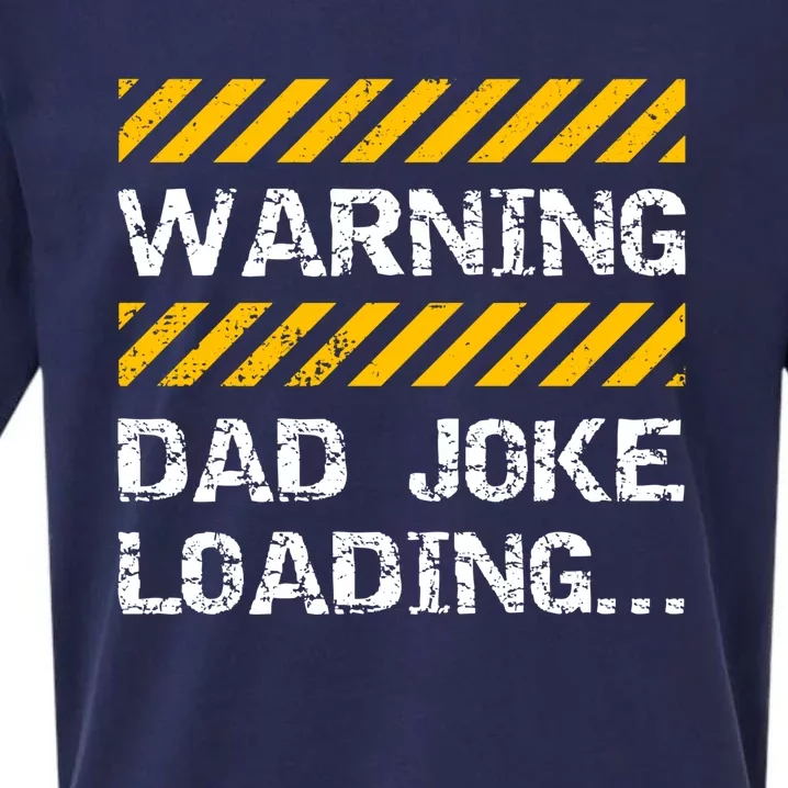 Warning Dad Joke Loading Gift Fathers Day Gift Sueded Cloud Jersey T-Shirt