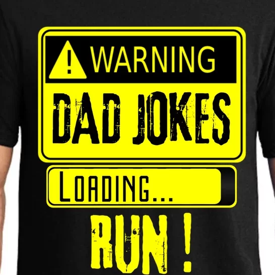 Warning Dad Jokes Loading Funny Sarcastic Humor Father Jokes Gift Pajama Set