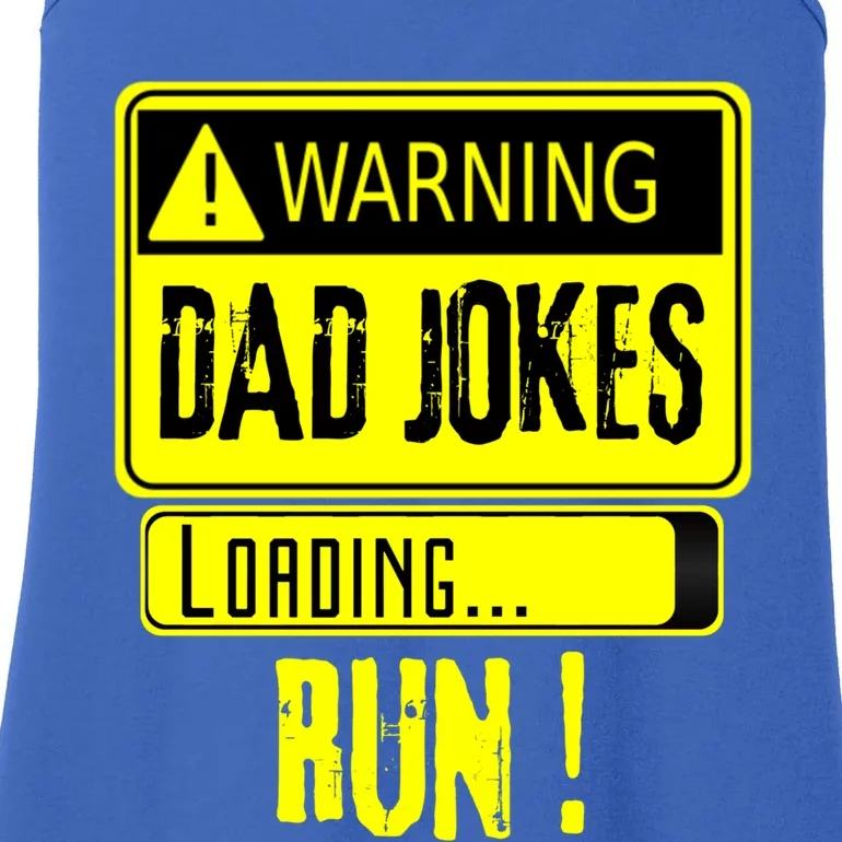 Warning Dad Jokes Loading Funny Sarcastic Humor Father Jokes Gift Ladies Essential Tank