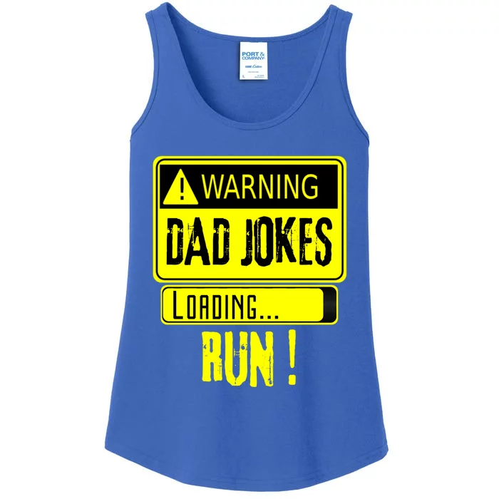 Warning Dad Jokes Loading Funny Sarcastic Humor Father Jokes Gift Ladies Essential Tank