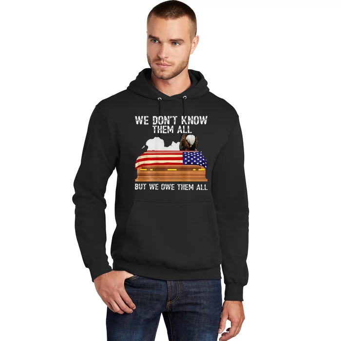 We Dont Know Them All But We Owe Them All 4th Of July Back Hoodie