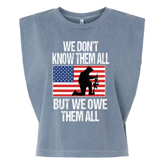 We Dont Know Them All But We Owe Them All Garment-Dyed Women's Muscle Tee