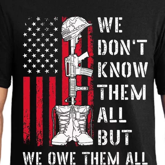 We DonT Know Them All But We Owe Them All Veterans Day Flag Pajama Set