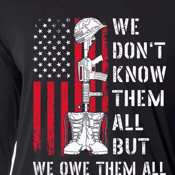 We DonT Know Them All But We Owe Them All Veterans Day Flag Cooling Performance Long Sleeve Crew