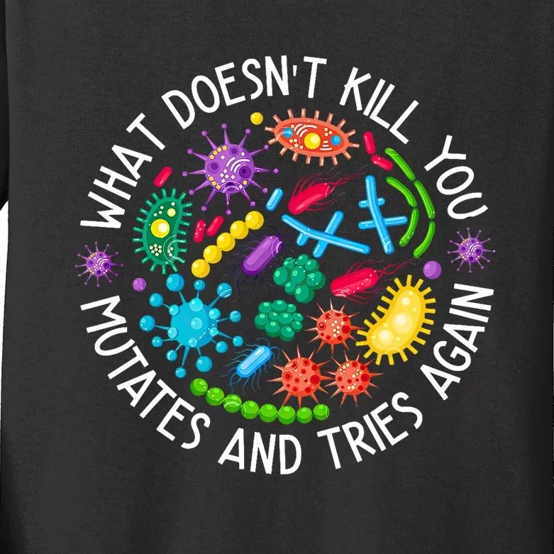 What DoesnT Kill You Mutates And Tries Again Lab Week 2024 Kids Long Sleeve Shirt