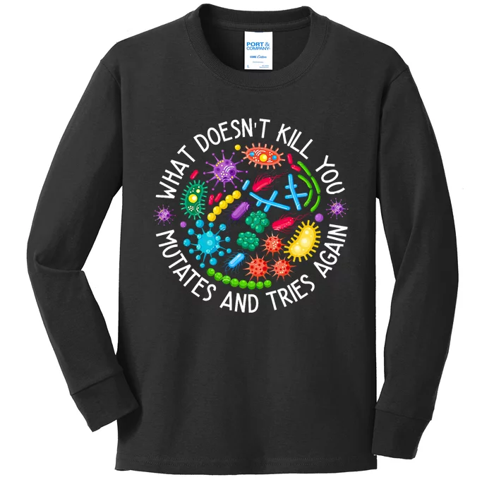 What DoesnT Kill You Mutates And Tries Again Lab Week 2024 Kids Long Sleeve Shirt