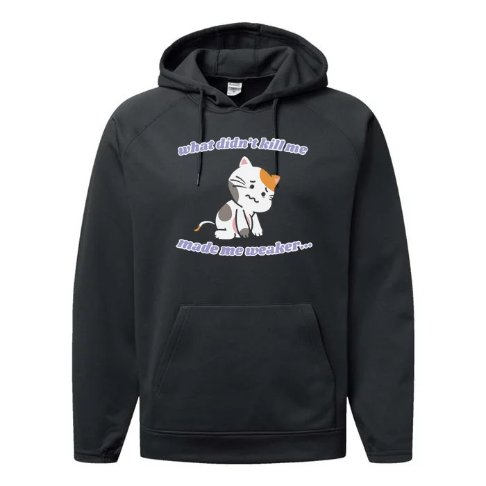 What Didnt Kill Me Made Me Weaker Performance Fleece Hoodie