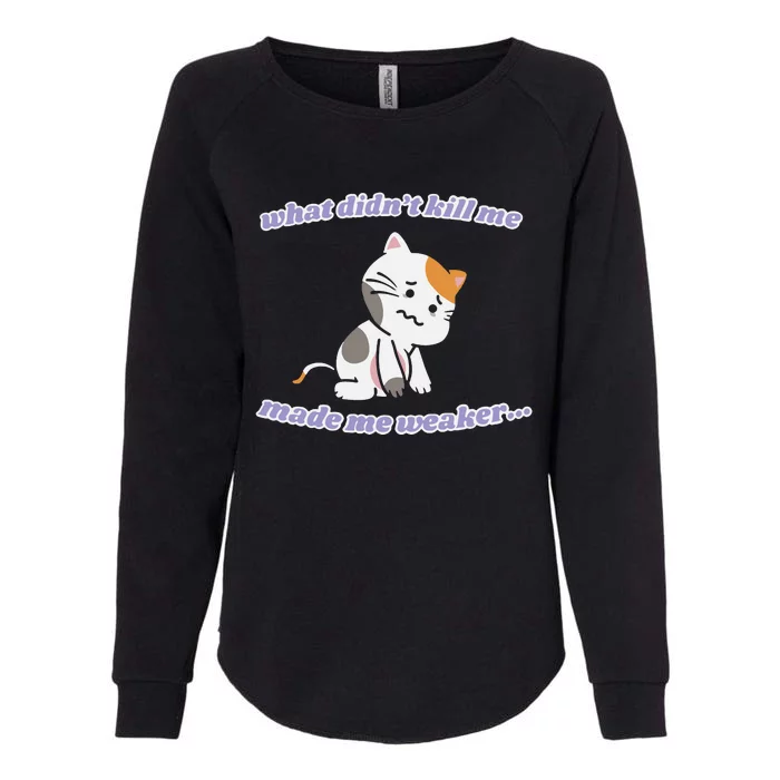 What Didnt Kill Me Made Me Weaker Womens California Wash Sweatshirt