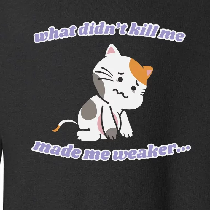 What Didnt Kill Me Made Me Weaker Toddler Sweatshirt