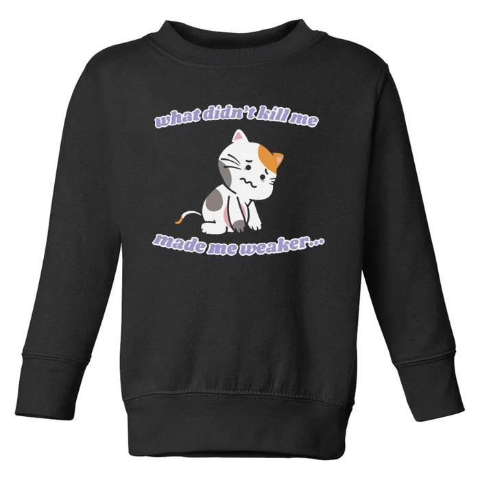 What Didnt Kill Me Made Me Weaker Toddler Sweatshirt