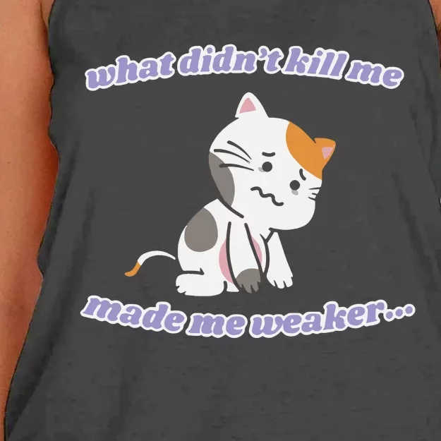 What Didnt Kill Me Made Me Weaker Women's Knotted Racerback Tank